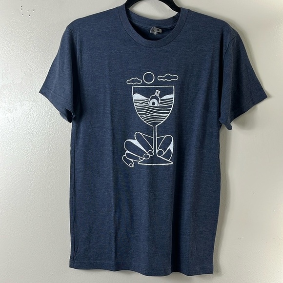 Next Level blue graphic short sleeve Tee shirts women’s size S - Picture 1 of 7